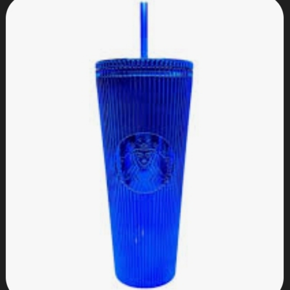 Starbucks Royal Blie Metallic 24 Oz Cold Cup Tumbler Limited Edition